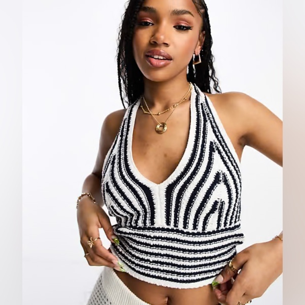Hollister Crochet Halter Top